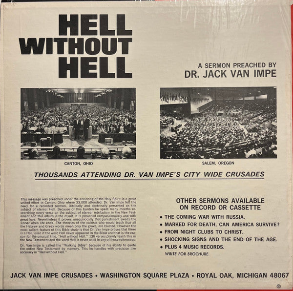 Dr. Jack Van Impe* : Hell Without Hell (LP)