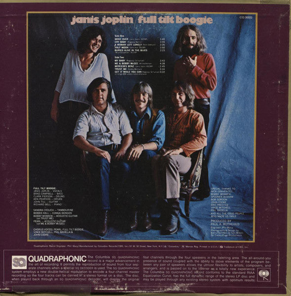 Janis Joplin : Pearl (LP, Album, Quad, Pit)