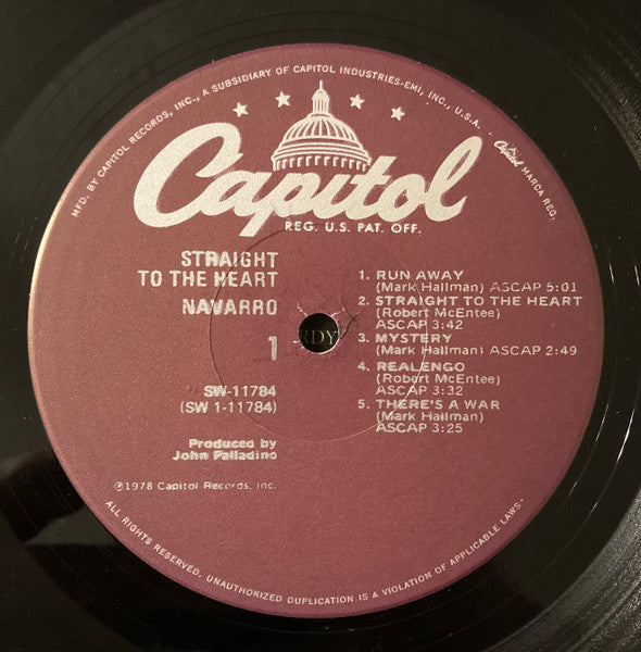 Navarro (7) : Straight To The Heart (LP, Album, Jac)