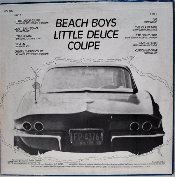 The Beach Boys : Little Deuce Coupe (LP, Comp)
