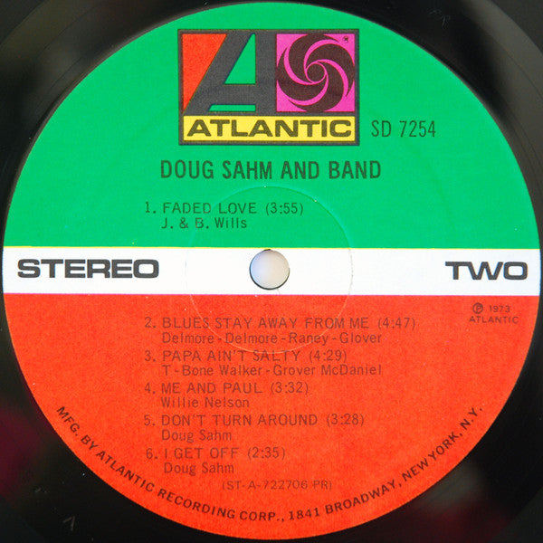 Doug Sahm And Band* : Doug Sahm And Band (LP, Album, PR )