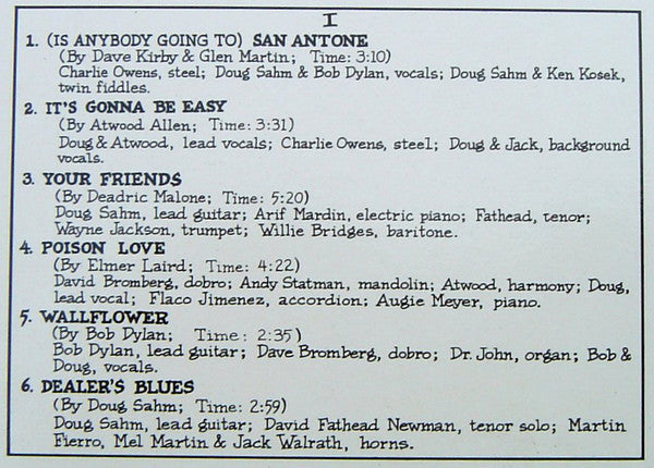 Doug Sahm And Band* : Doug Sahm And Band (LP, Album, PR )