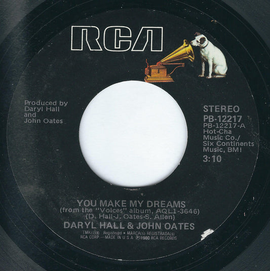 Daryl Hall & John Oates : You Make My Dreams (7", Single, Styrene, Ind)