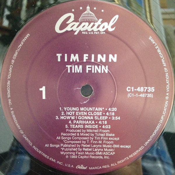 Tim Finn : Tim Finn (LP, Album, All)