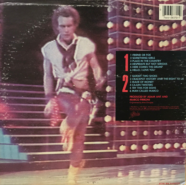 Adam Ant : Friend Or Foe (LP, Album, Ter)