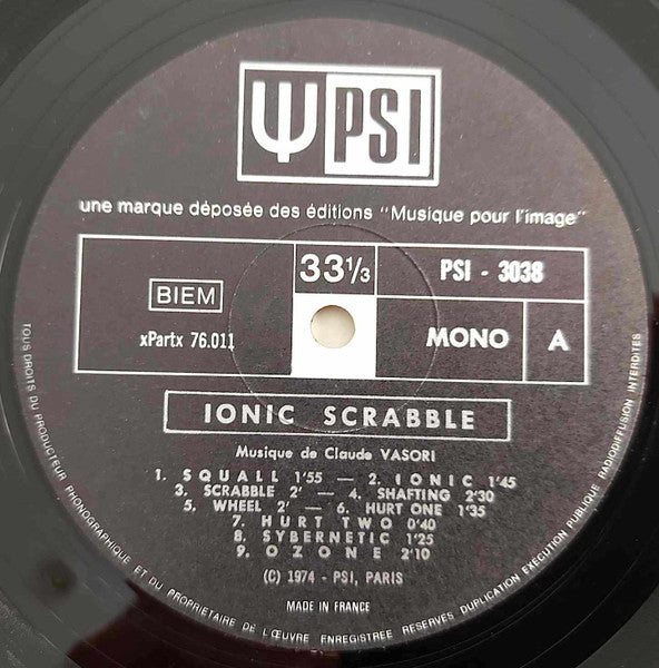 Claude Vasori : Ionic Scrabble (LP, Mono)