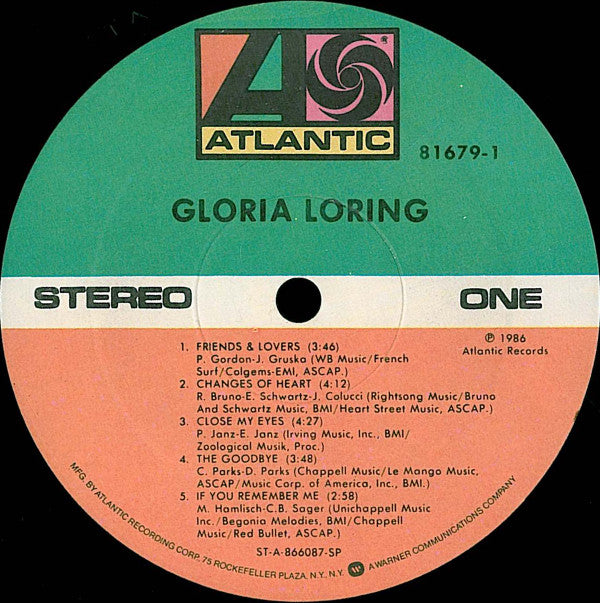 Gloria Loring : Gloria Loring (LP, Album, Spe)