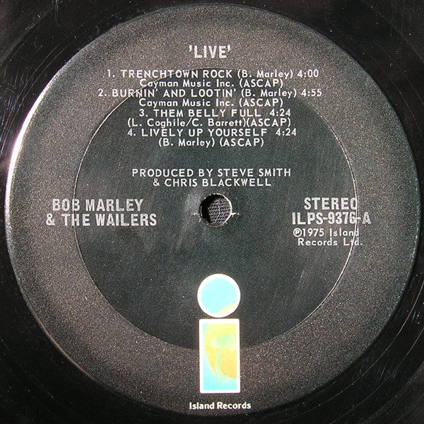 Bob Marley & The Wailers : Live! (LP, Album, Ter)