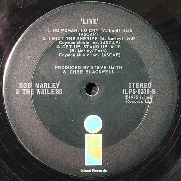 Bob Marley & The Wailers : Live! (LP, Album, Ter)