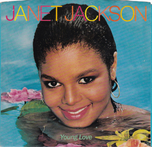 Janet Jackson : Young Love (7", Styrene, Pit)