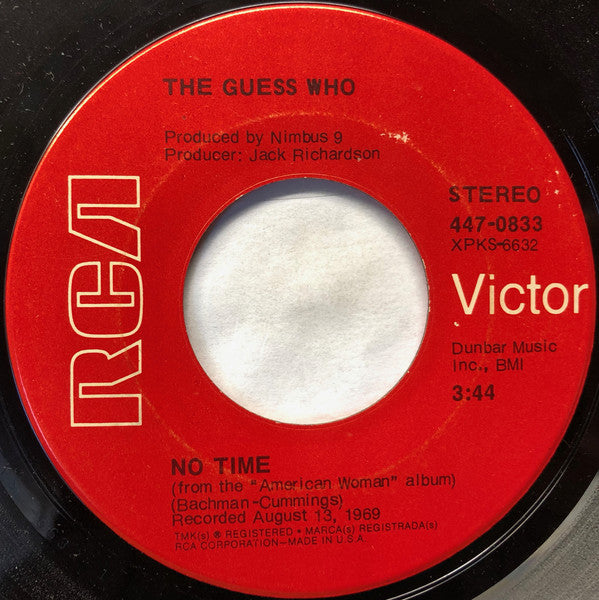 The Guess Who : No Time / These Eyes (7", RE)