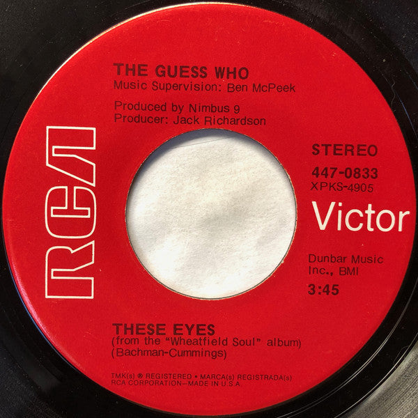 The Guess Who : No Time / These Eyes (7", RE)