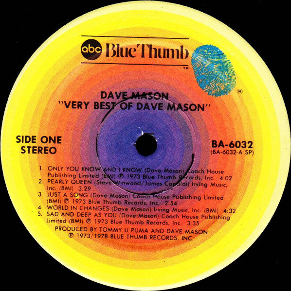 Dave Mason : Very Best Of Dave Mason (LP, Comp, Spe)