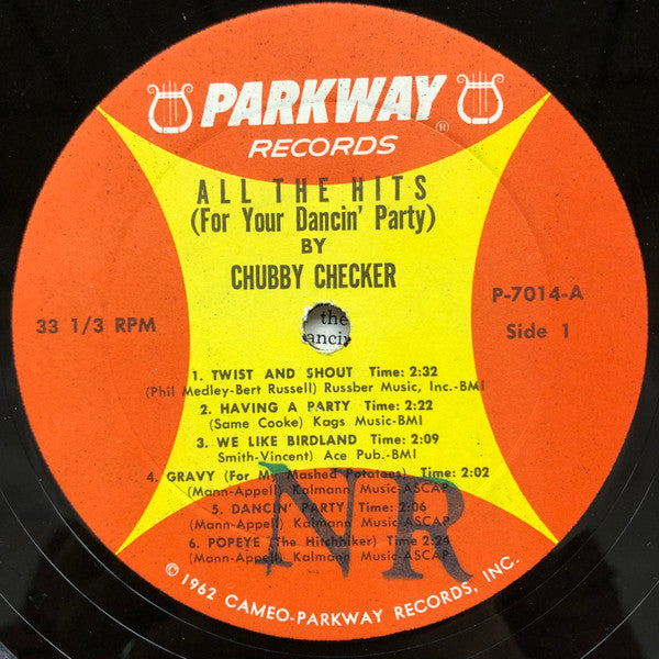 Chubby Checker : All The Hits (For Your Dancin' Party) By Chubby Checker (LP, Comp, Mono)