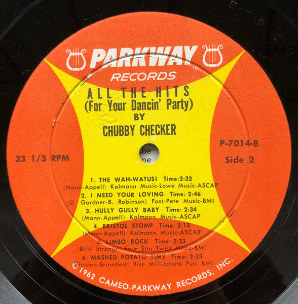 Chubby Checker : All The Hits (For Your Dancin' Party) By Chubby Checker (LP, Comp, Mono)
