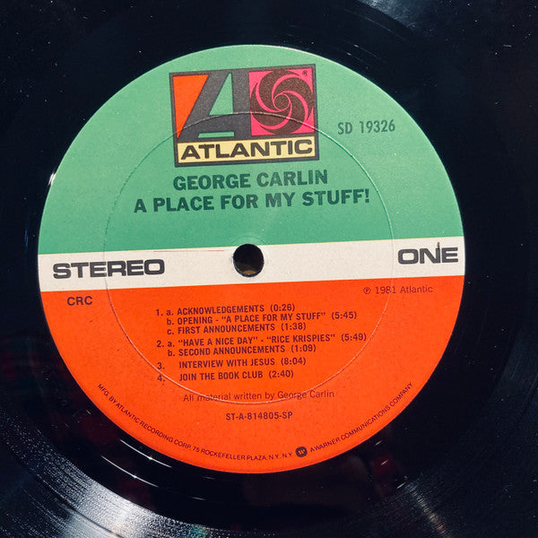 George Carlin : A Place For My Stuff (LP, Album, Club, SP )
