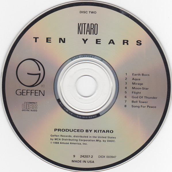 Kitaro : Ten Years (2xCD, Comp, RE, RM)