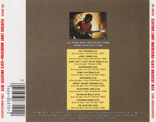 Electric Light Orchestra : ELO's Greatest Hits (CD, Comp)