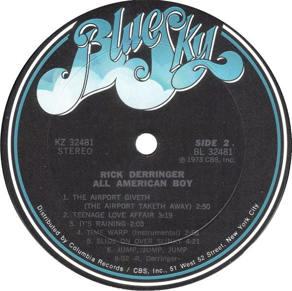 Rick Derringer : All American Boy (LP, Album, Ter)