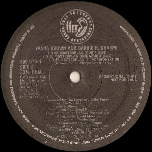 Diana Brown And Barrie K. Sharpe* : The Masterplan (12", Single, Promo)