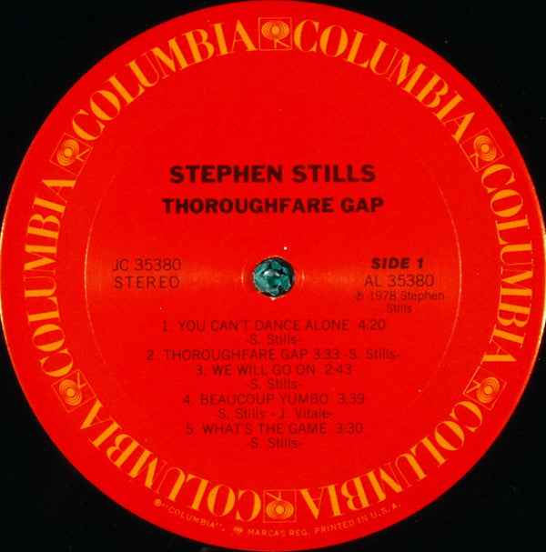Stephen Stills : Thoroughfare Gap (LP, Album, Pit)