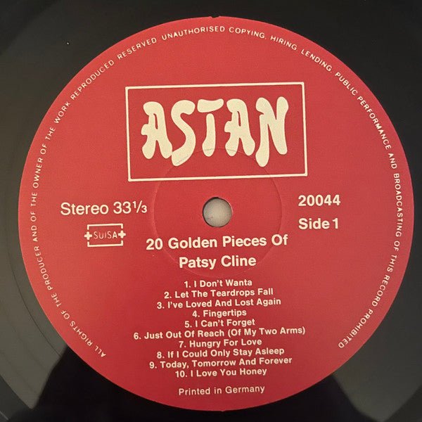Patsy Cline : 20 Golden Pieces Of (LP, Comp)