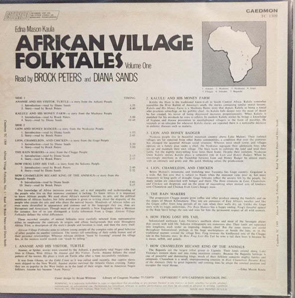 Brock Peters, Diana Sands : African Village Folktales Volume One (LP)