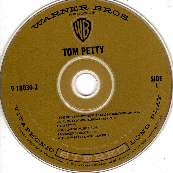 Tom Petty : You Don't Know How It Feels (CD, Single, Car)