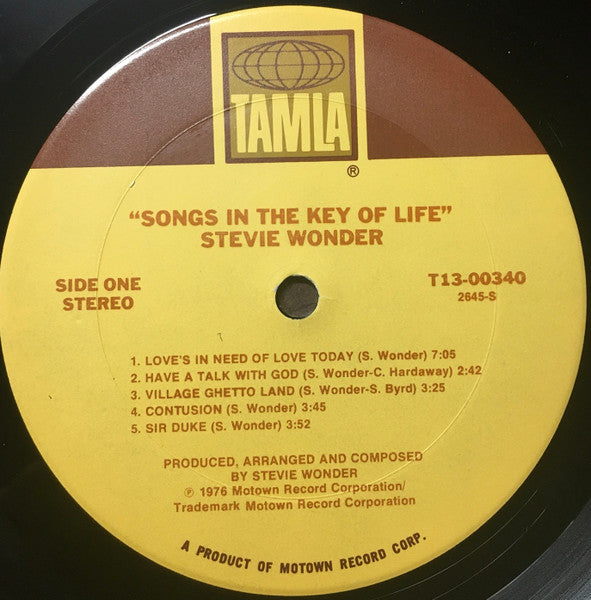 Stevie Wonder : Songs In The Key Of Life (2xLP, Album, Ter)