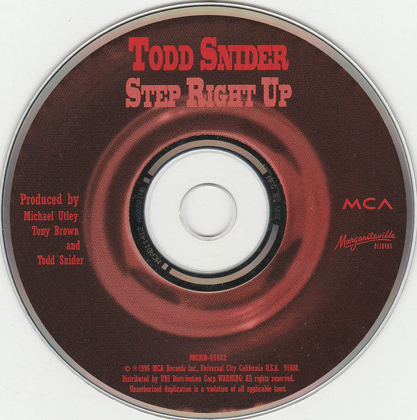 Todd Snider : Step Right Up (CD, Album)