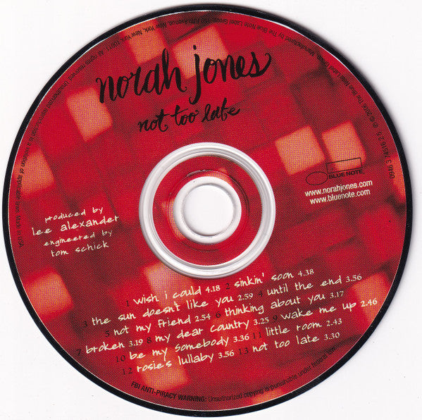 Norah Jones : Not Too Late (CD, Album, Dig)
