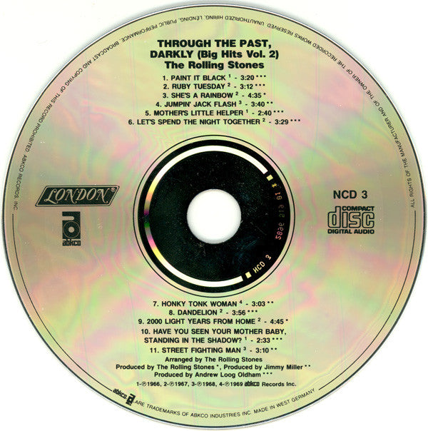 The Rolling Stones : Through The Past, Darkly (Big Hits Vol. 2) (CD, Comp, RE, RM)