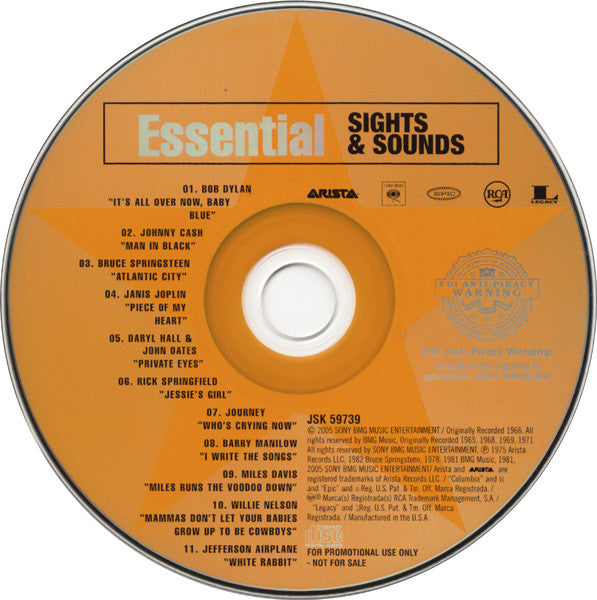 Various : Essential Sights & Sounds (CD, Comp, Promo + DVD-V, Comp, Promo, NTSC)