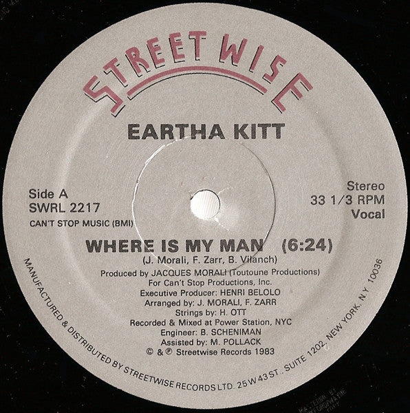 Eartha Kitt : Where Is My Man (12")
