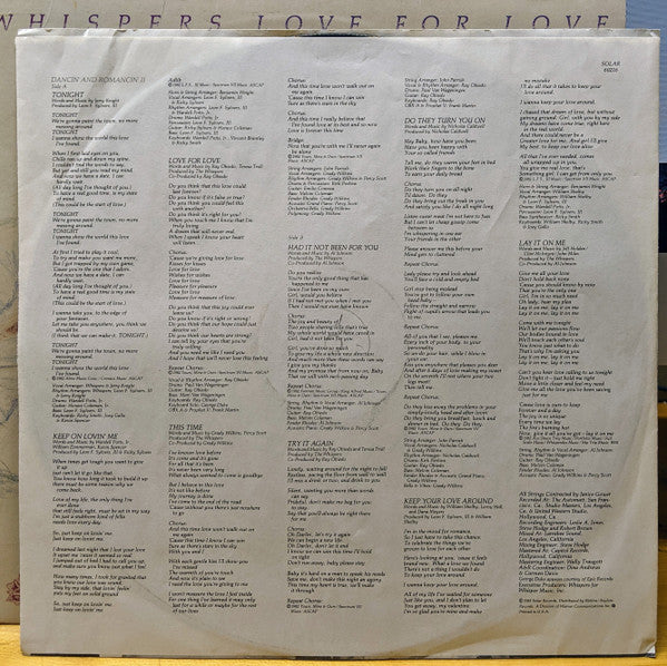 Whispers* : Love For Love (LP, Album, SP)