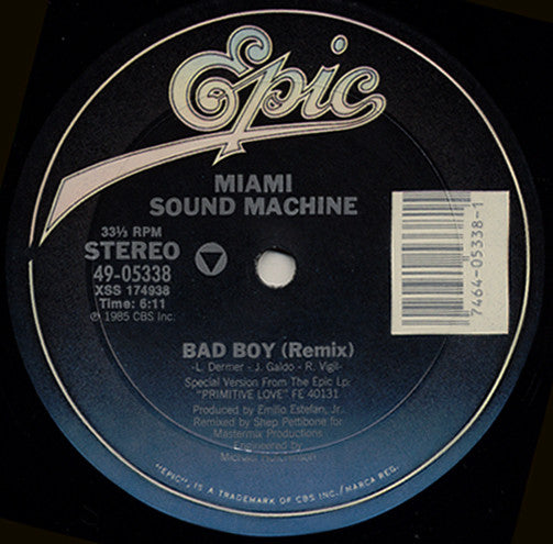 Miami Sound Machine : Bad Boy (Remix) (12", Single)