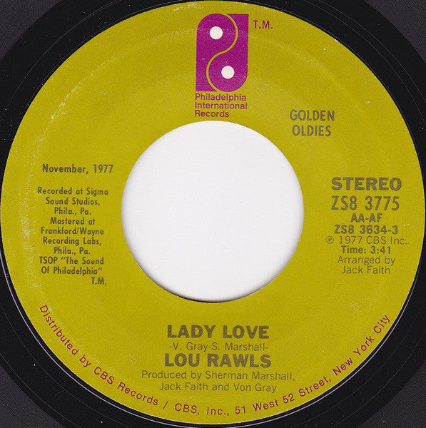 Lou Rawls : Lady Love / Send In The Clowns (7", RE, Styrene)