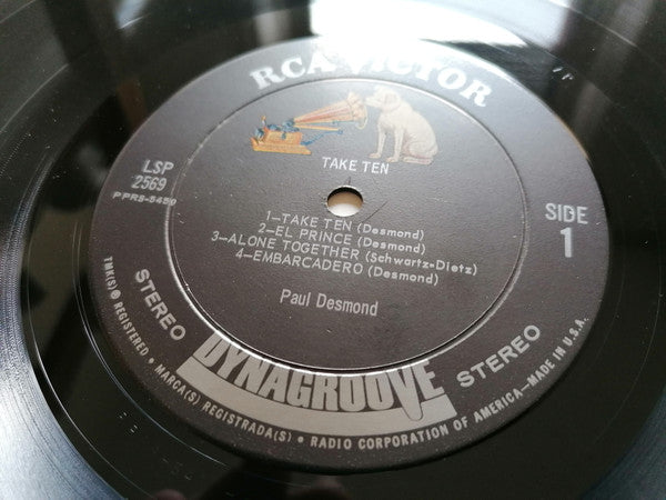 Paul Desmond : Take Ten (LP, Album, Ind)