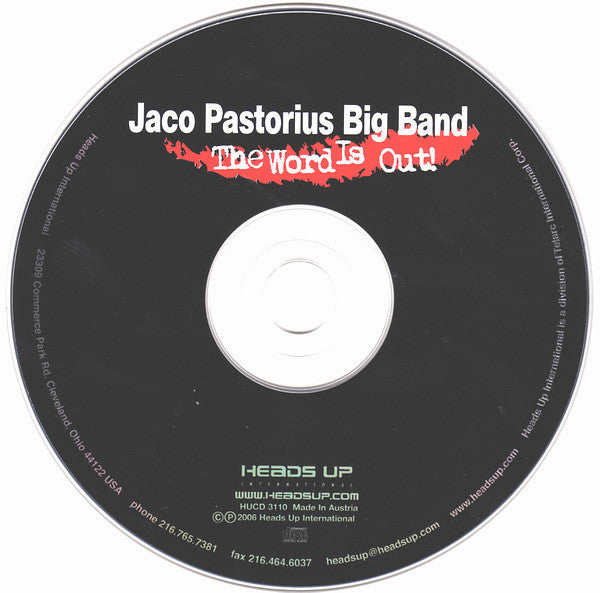 Jaco Pastorius Big Band : The Word Is Out! (CD, Album)