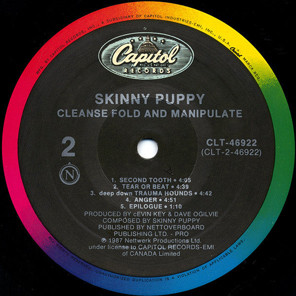 Skinny Puppy : Cleanse Fold And Manipulate (LP, Album)