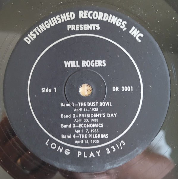 Will Rogers (2) : Will Rogers (LP, Mono)