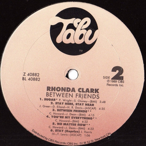 Rhonda Clark : Between Friends (LP, Album)