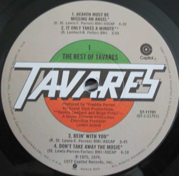 Tavares : The Best Of Tavares (LP, Comp, Jac)