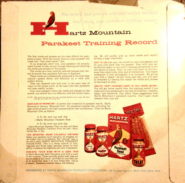 Unknown Artist : Parakeet Training Record (7")