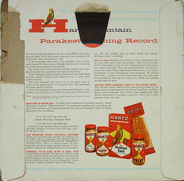 Unknown Artist : Parakeet Training Record (7")