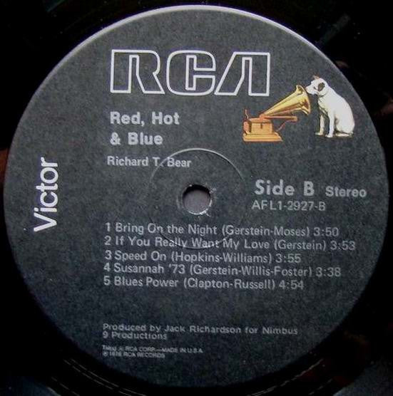 Richard T. Bear : Red, Hot & Blue (LP, Album)