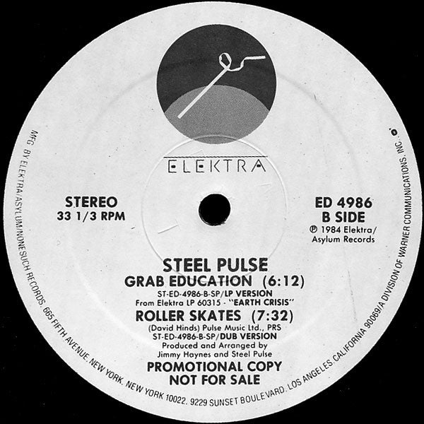 Steel Pulse : Roller Skates (12", Promo)