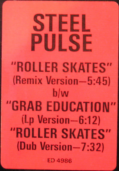 Steel Pulse : Roller Skates (12", Promo)