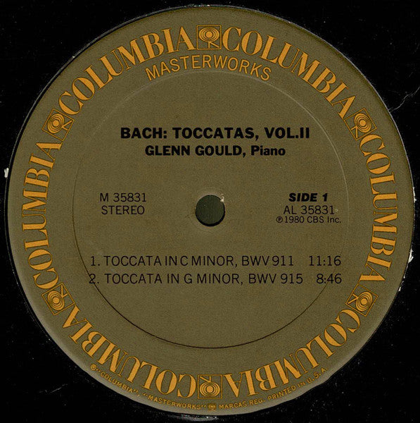 Glenn Gould / Bach* : Toccatas, Vol. 2 (LP, Comp, San)