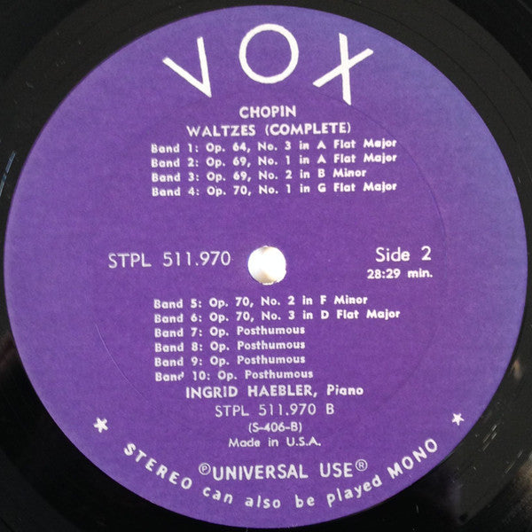Chopin*, Ingrid Haebler : Waltzes (Complete) (LP, Album)